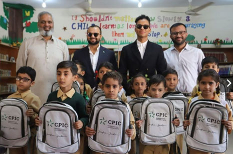 Jaafar Jackson visits TCF school in Pakistan with CPIC